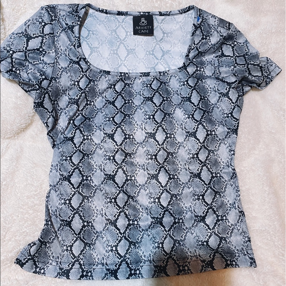 SheIn backless snake 🐍 crop